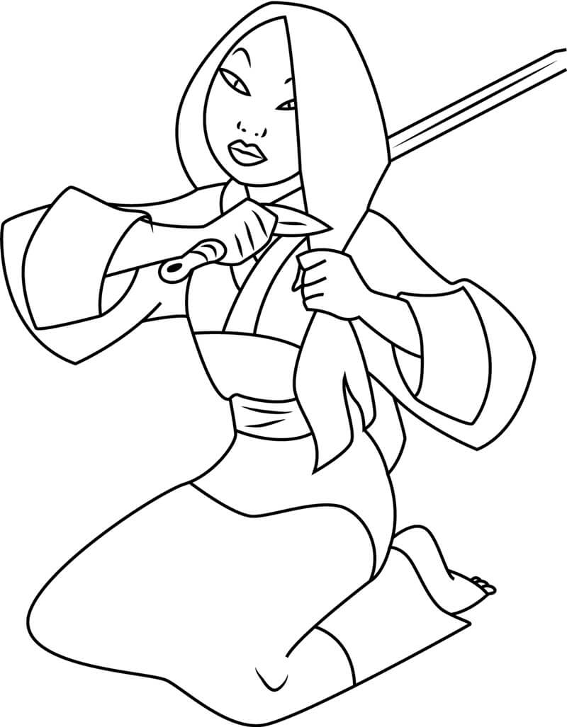 Mulan Knipt Haar Met Zwaard