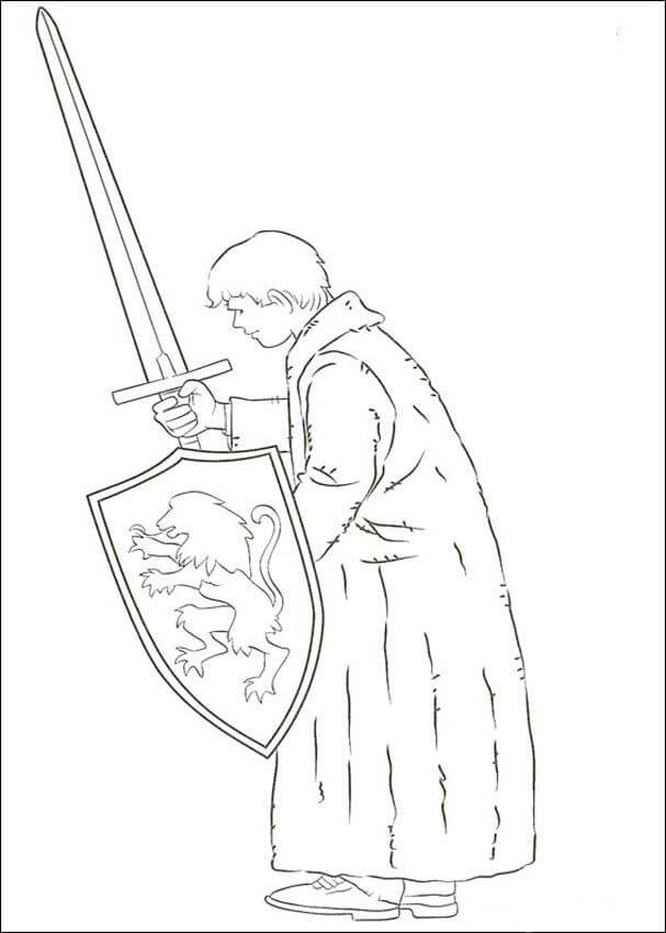 Peter met schild en zwaard