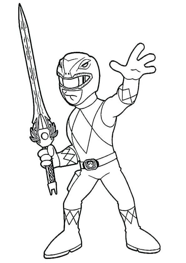 Power Ranger met zwaard