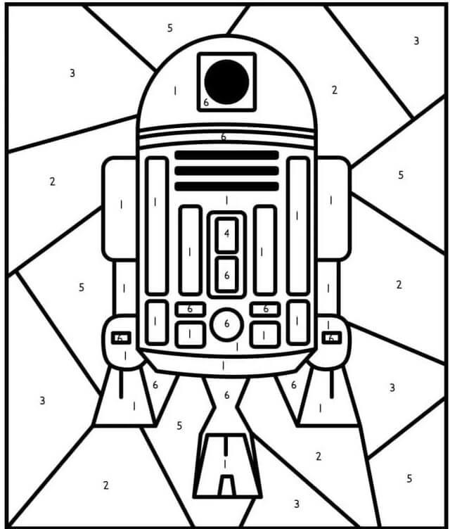 R2-D2 Kleur op nummer