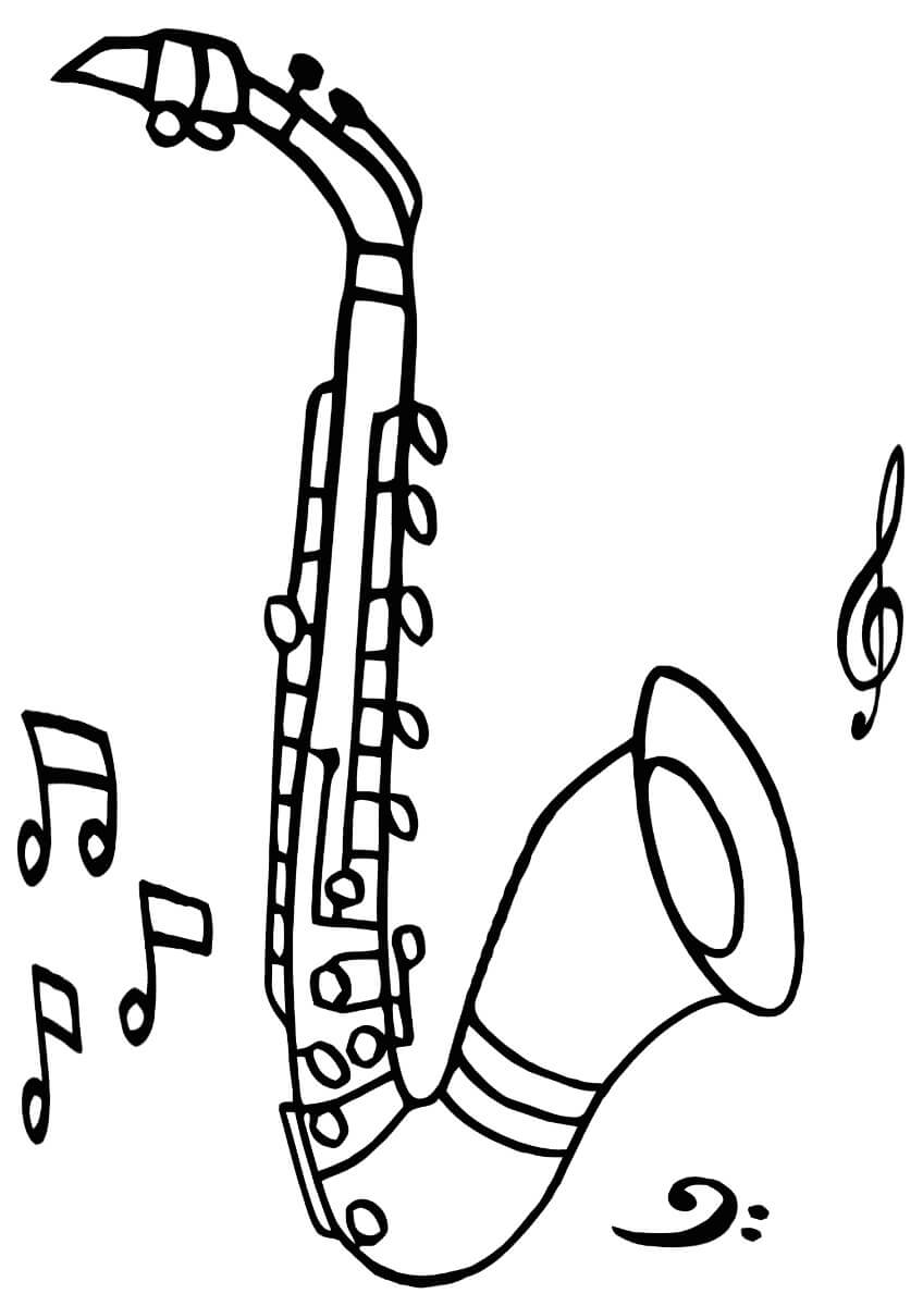 Saxofoon tekenen
