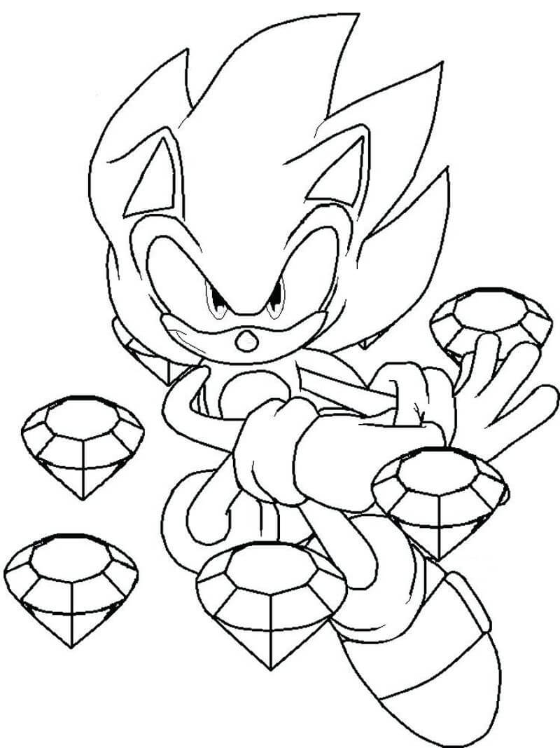 Sonic met vijf diamanten