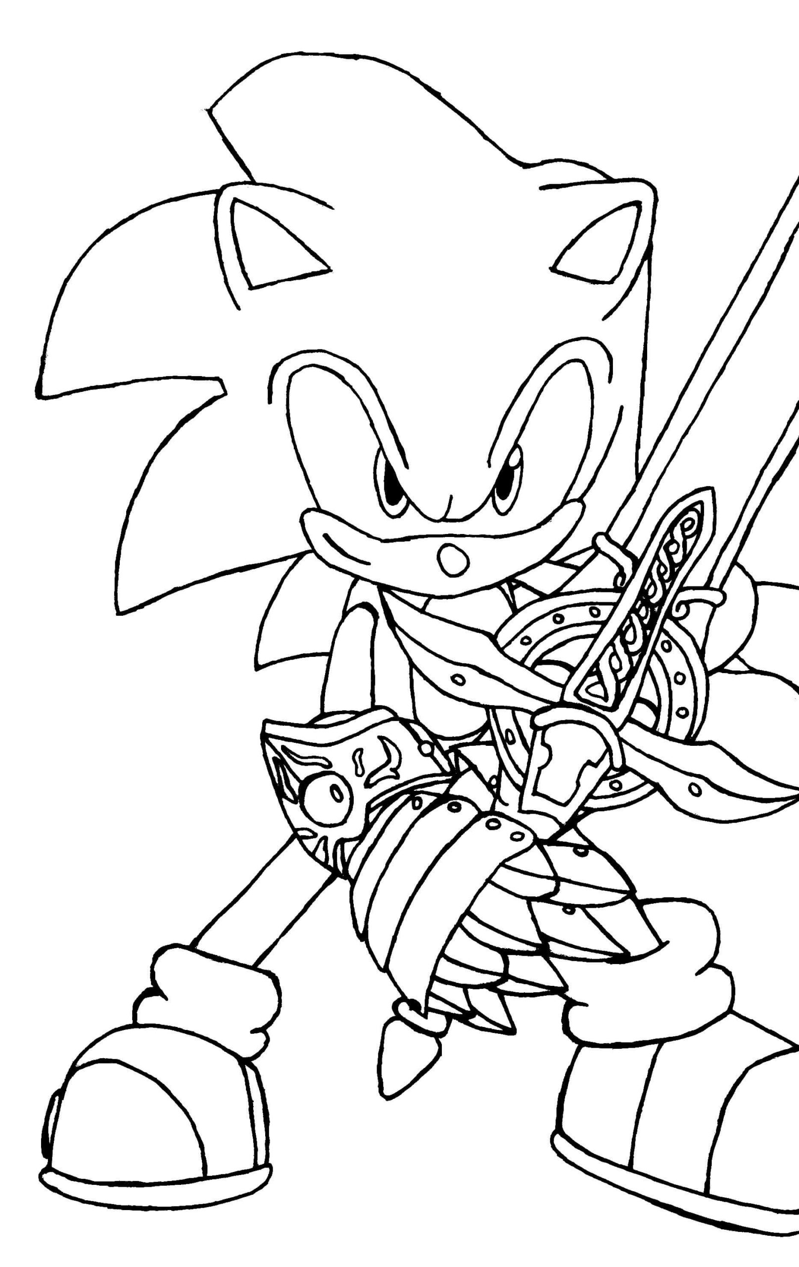 Sonic met zwaard