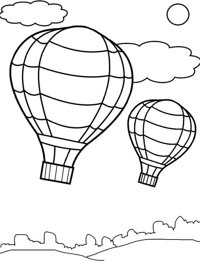 Twee heteluchtballonnen