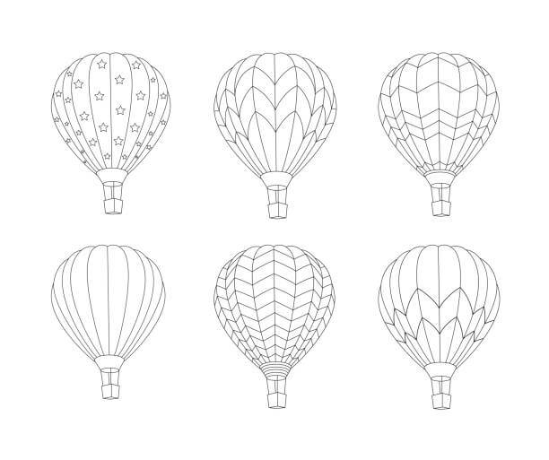 Zes luchtballonnen