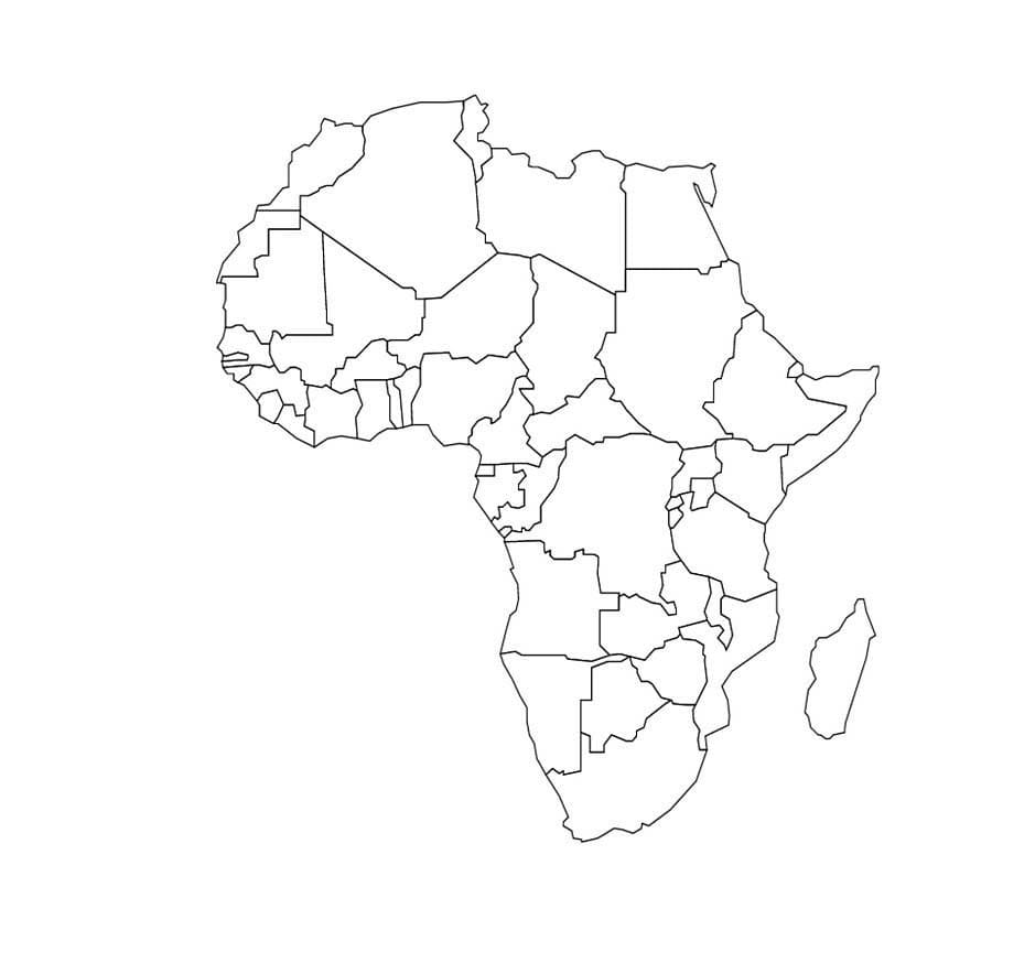 Blank Africa Map HD
