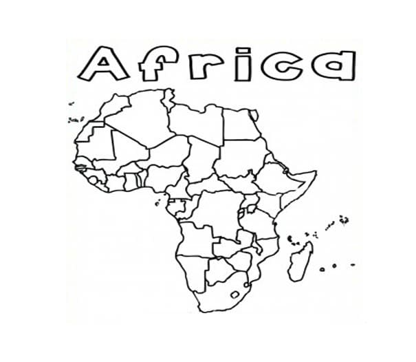 Afdrukbare kaart van Afrika