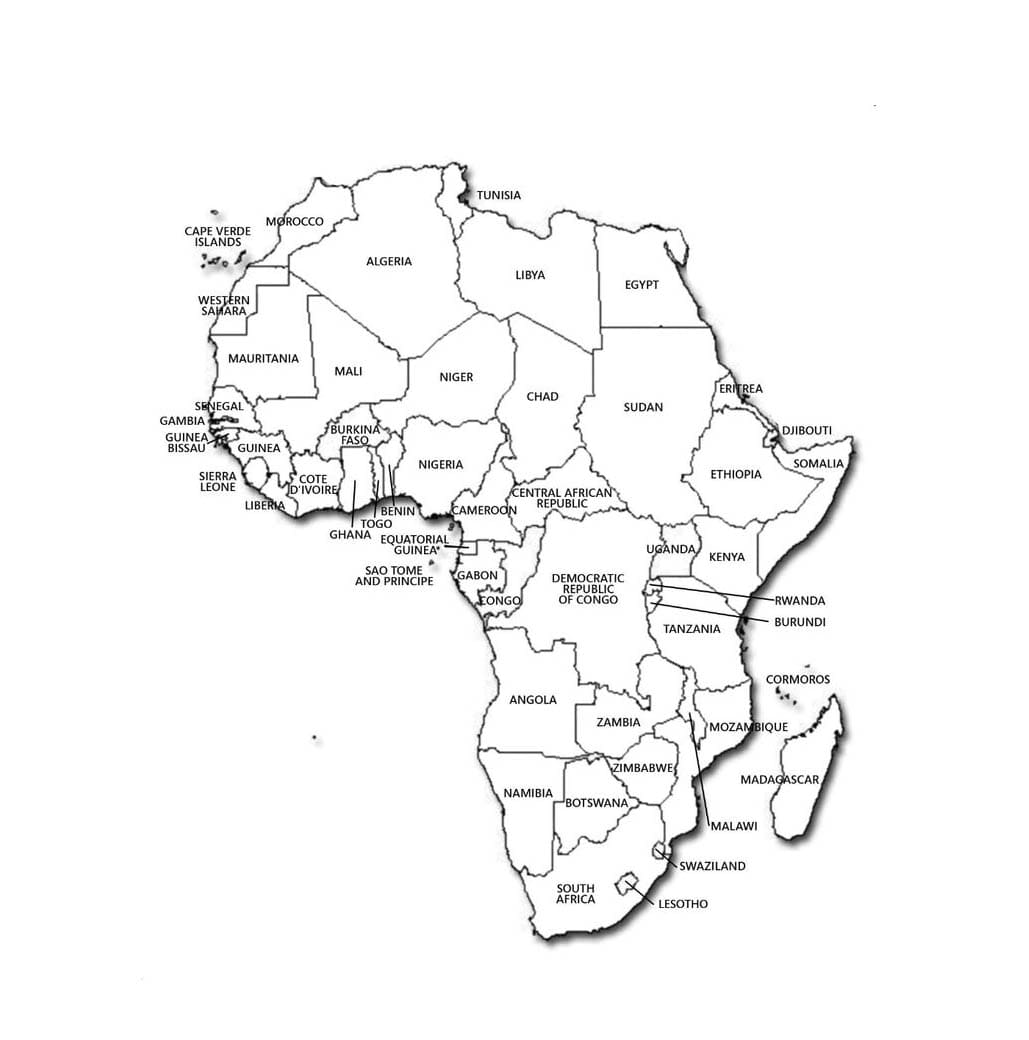 Afrika kaart afbeelding