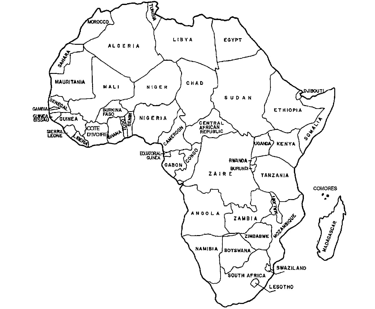 Afrika kaart HD