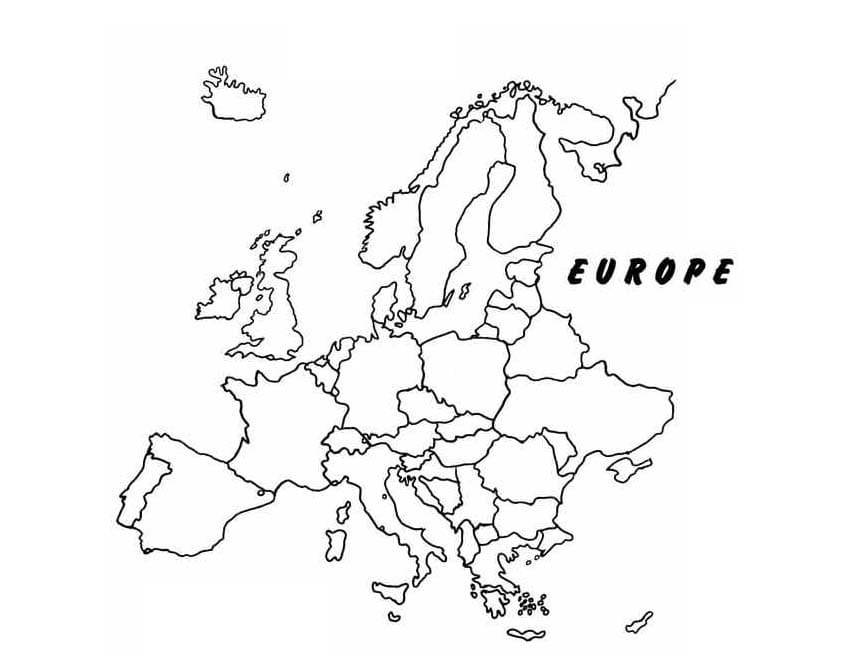 Blanco Kaart van Europa - Afbeelding 7