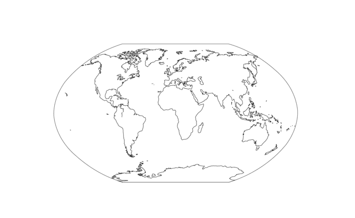 Blanco wereldkaartbeeld