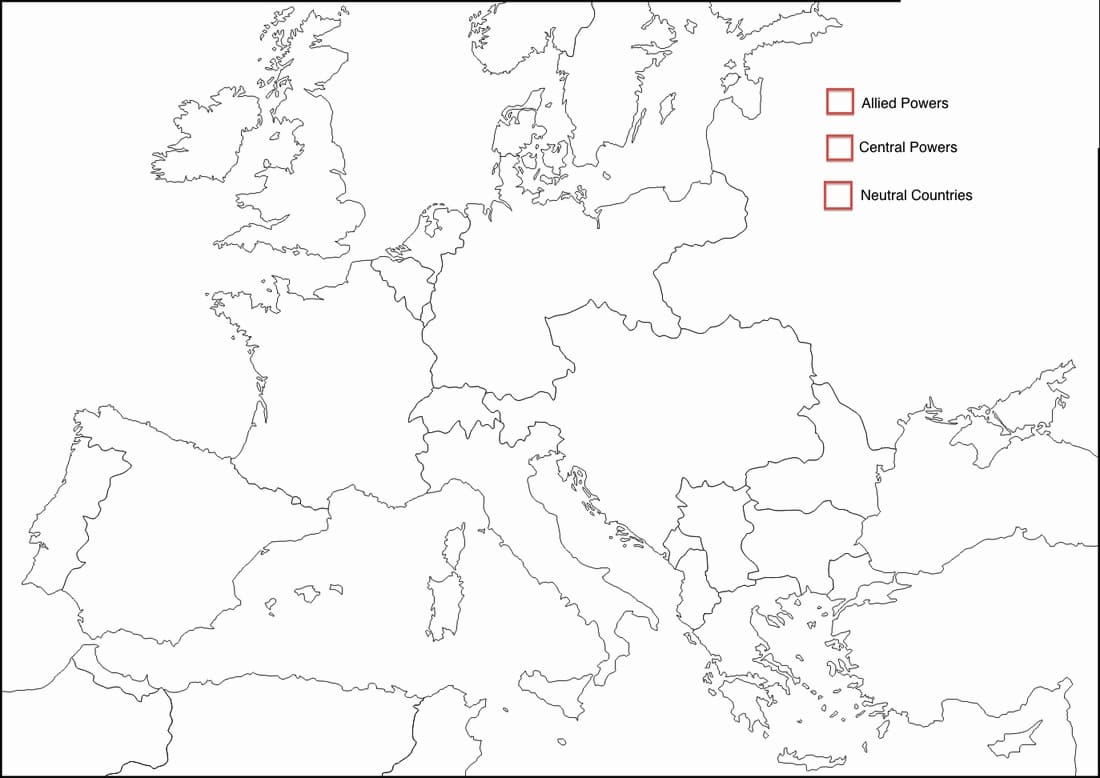 Kaart van Europa - Afbeelding 2