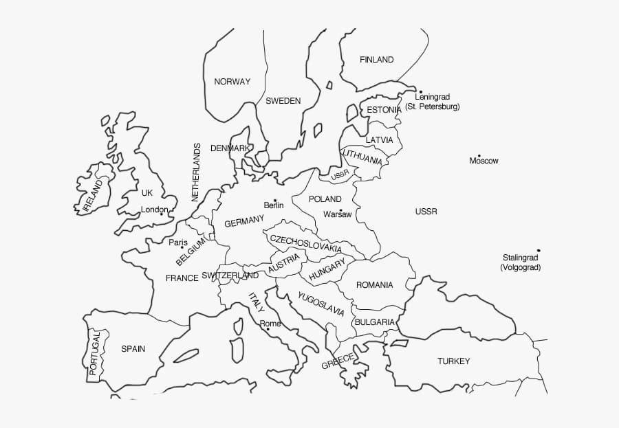 Kaart van Europa met Landen – Afbeelding 2