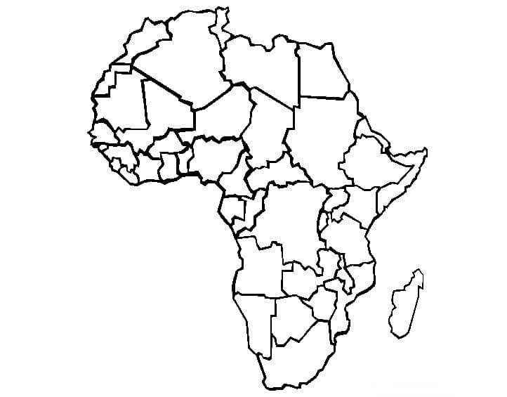 Lege Afrika kaart