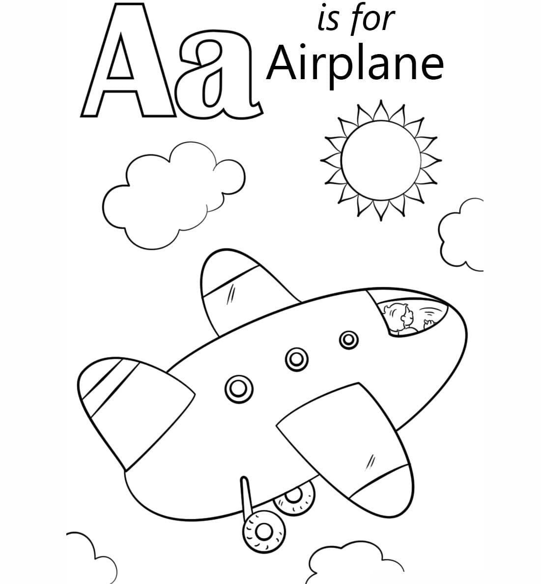 Letter A is voor Airplane