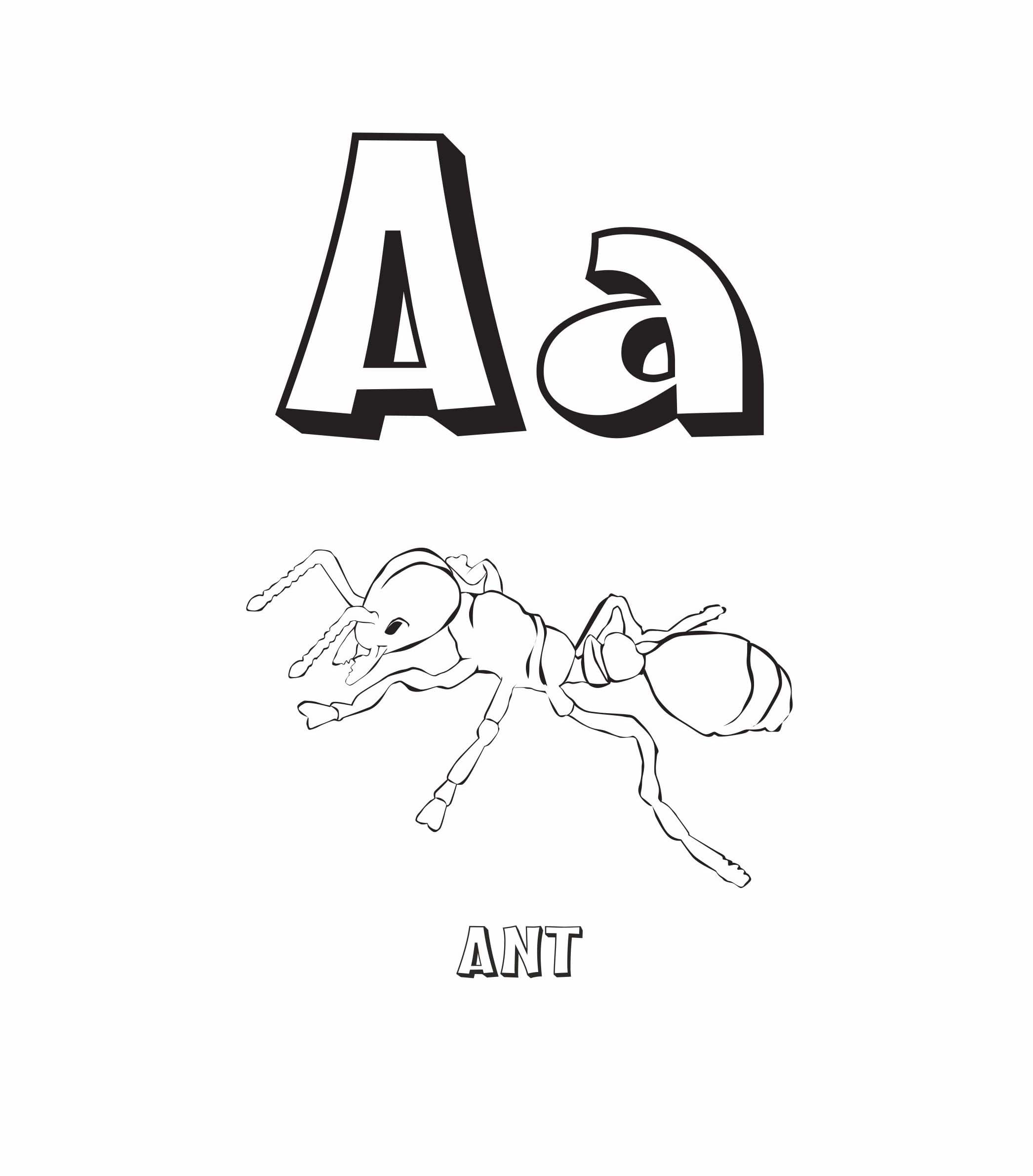 Letter A is voor Ant