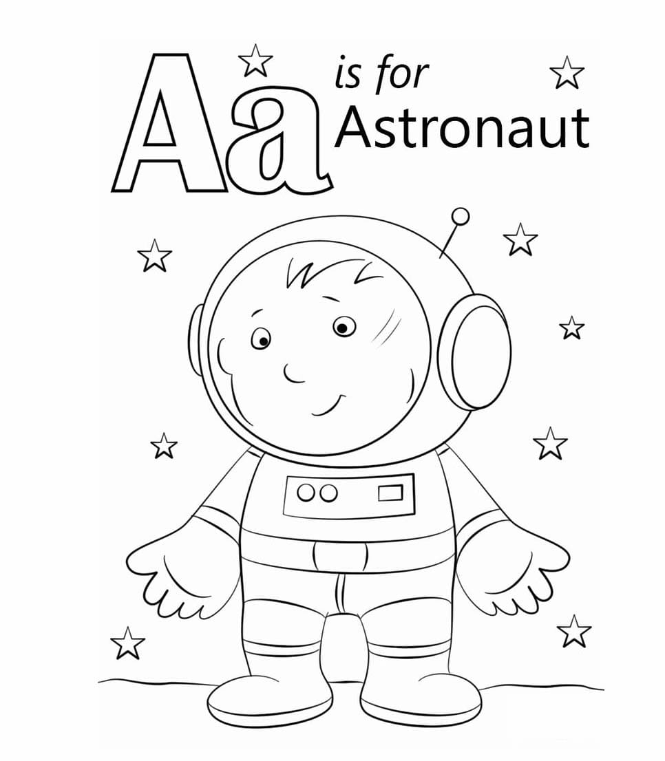 Letter A is voor Astronaut