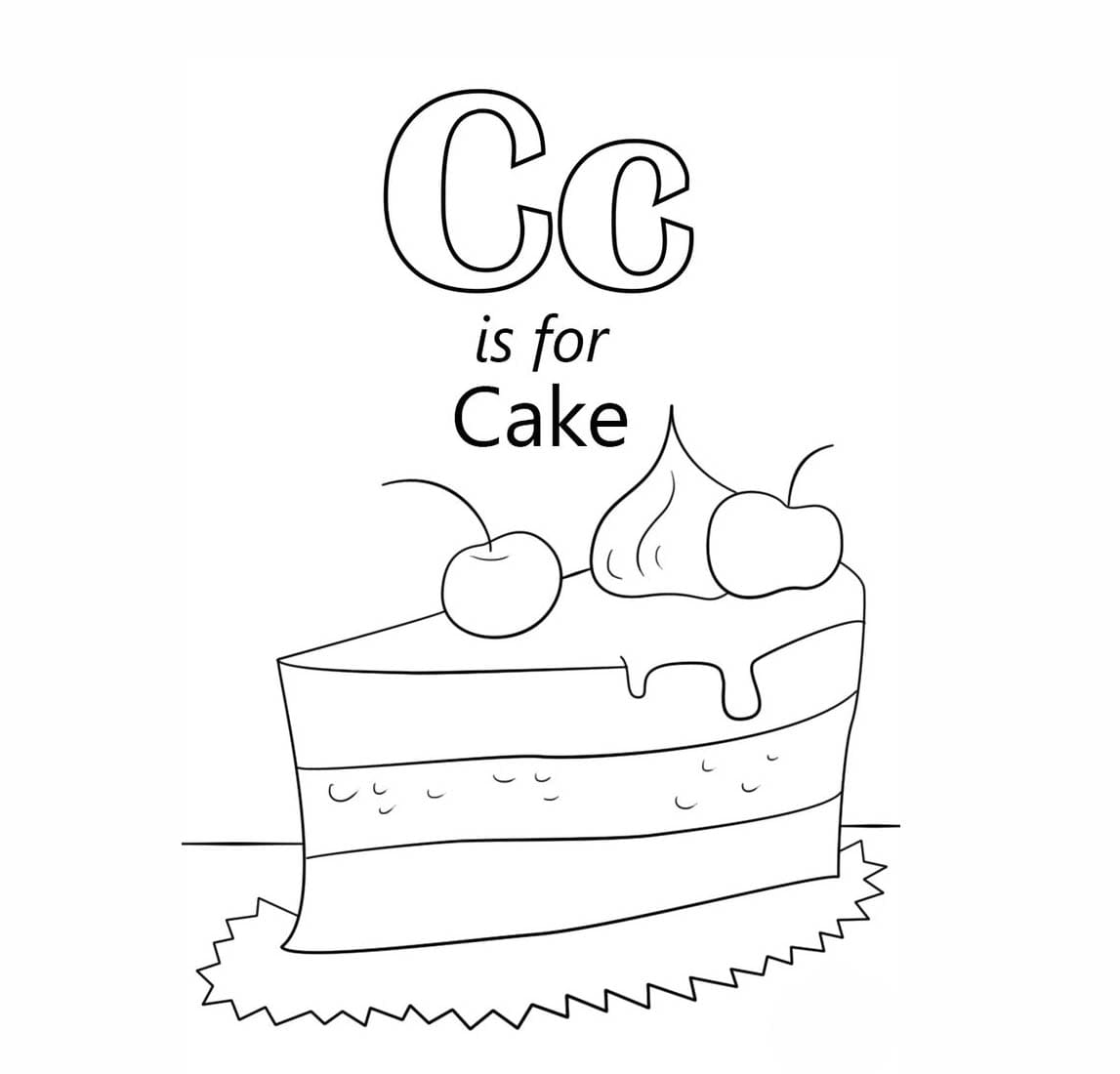 Letter C is voor taart