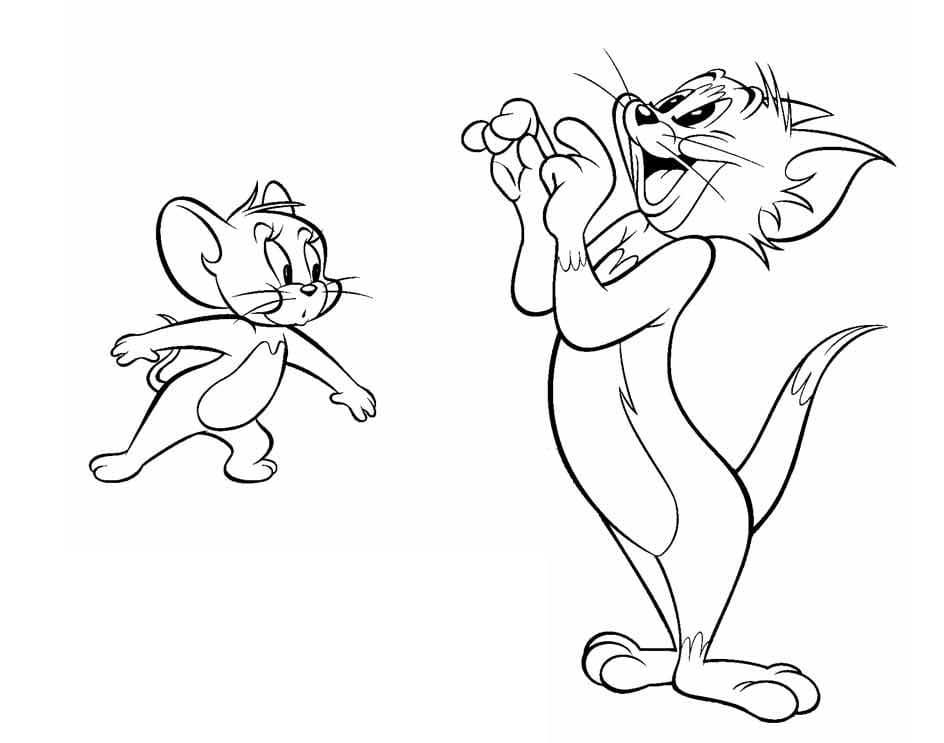 Tom en Jerry praten