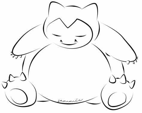 Print Snorlax Outline
