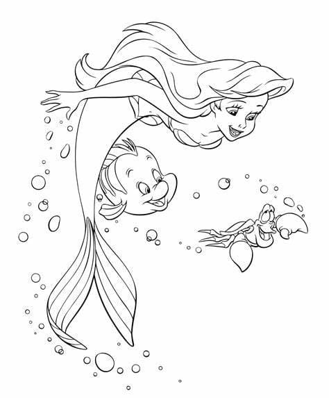 Afdrukbare afbeelding The Little Mermaid