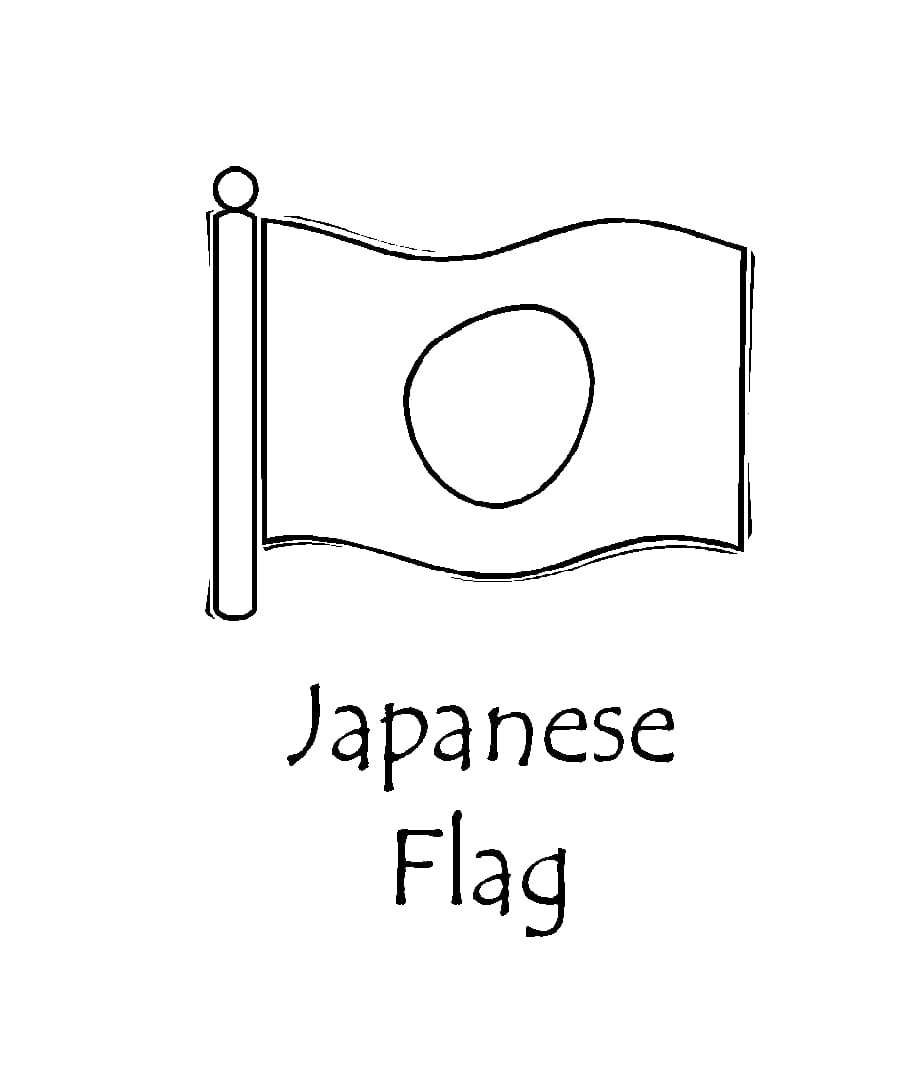 Afdrukbare Japanse vlag