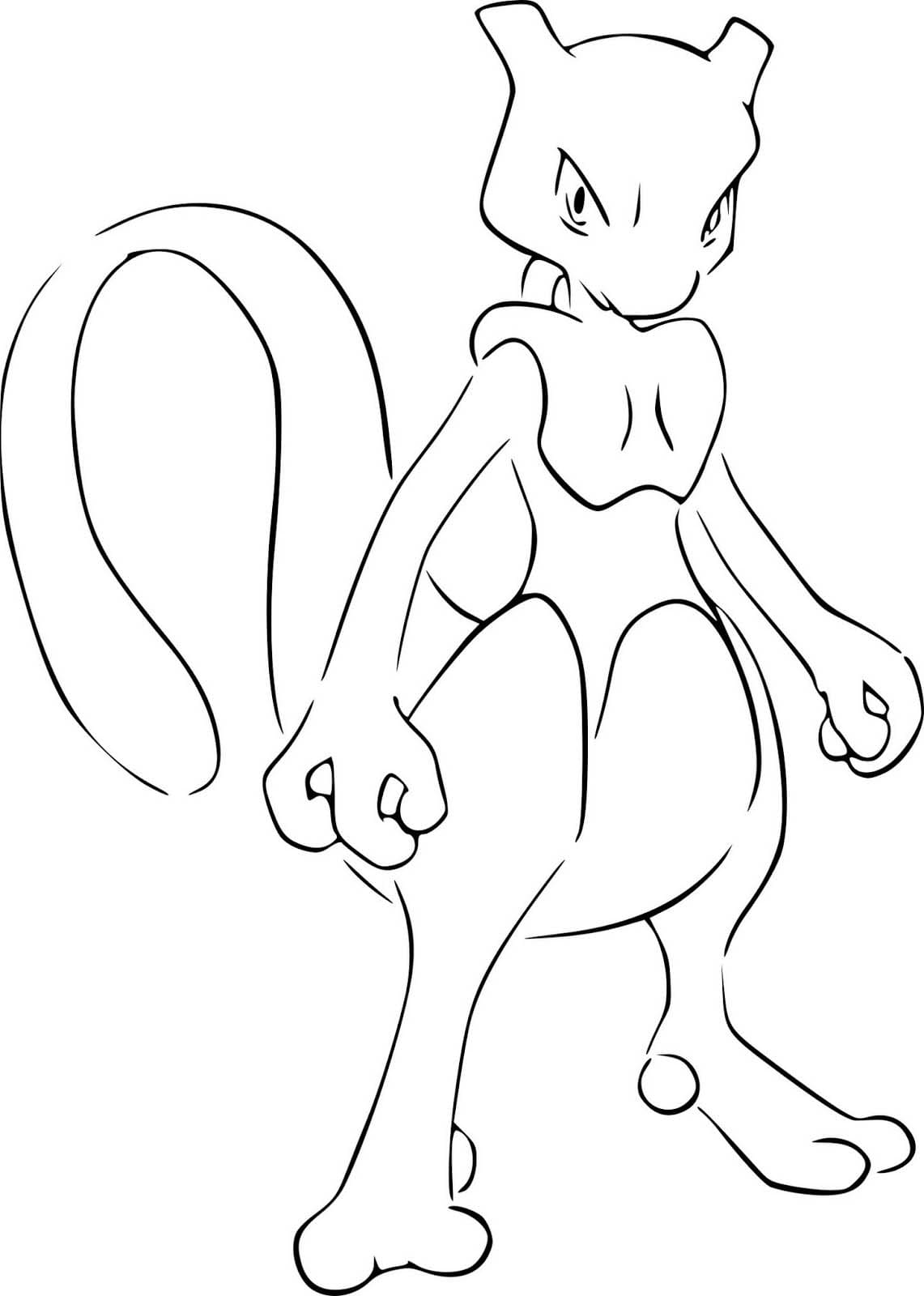 Afdrukbare Mewtwo