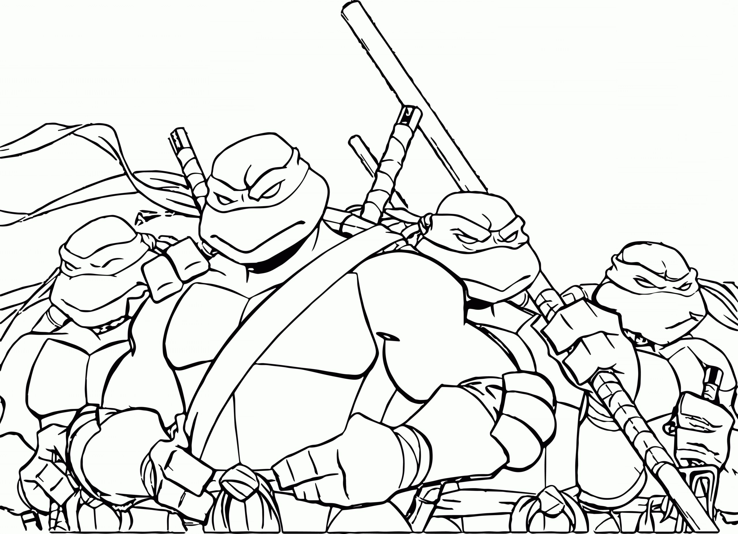 Afdrukbare Ninja Turtles-omtrek