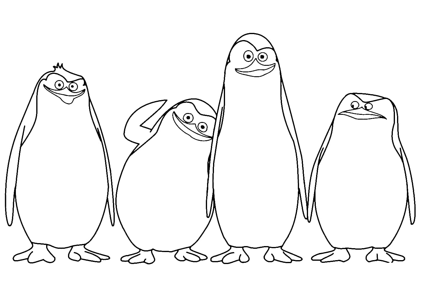 Afdrukbare pinguïns van Madagaskar
