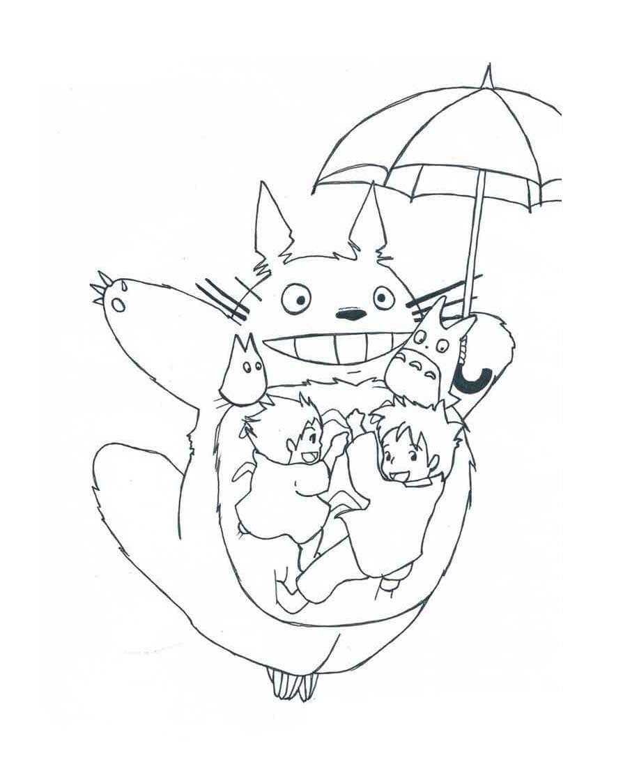 Afdrukbare Totoro-afbeelding