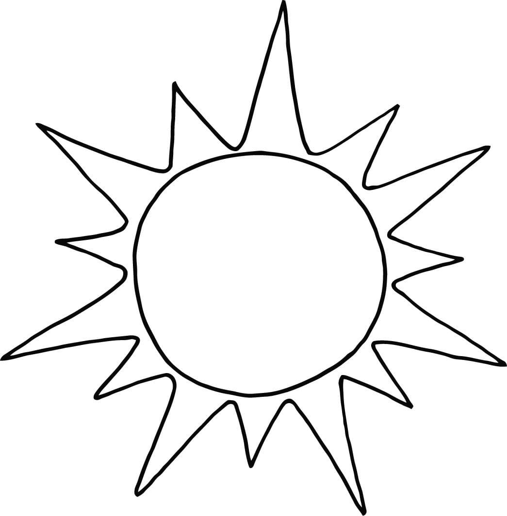 Afdrukbare zon afbeelding