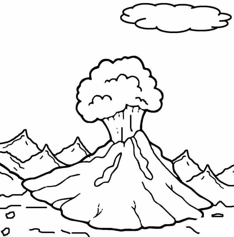 Gratis afdrukbare vulkaanafbeelding