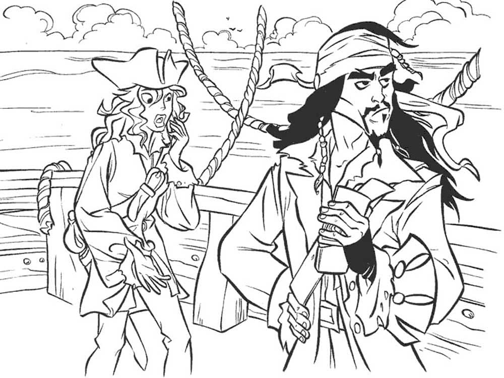 Print Pirates of the Caribbean schets