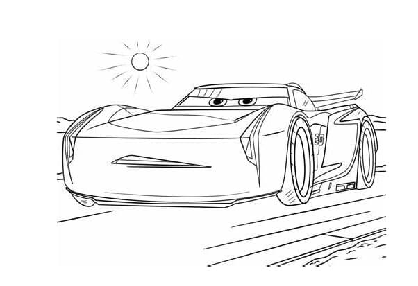 Raceauto in Cartoon