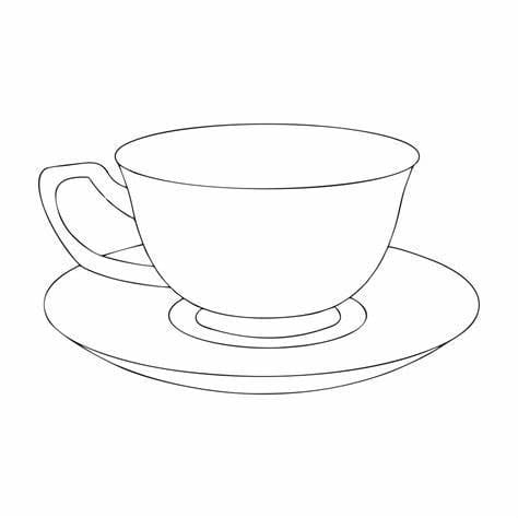 Printable Cup Image Outline