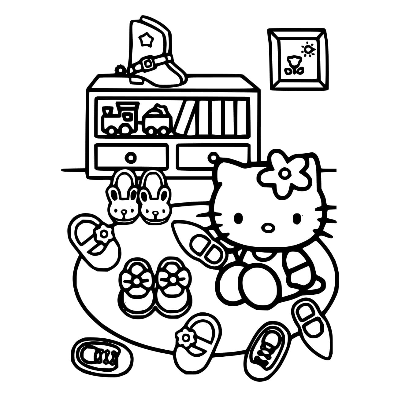 Hello Kitty met schoenen