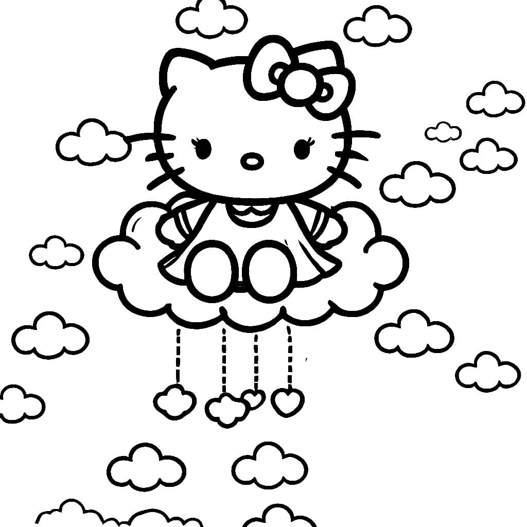 Hello Kitty op de wolk