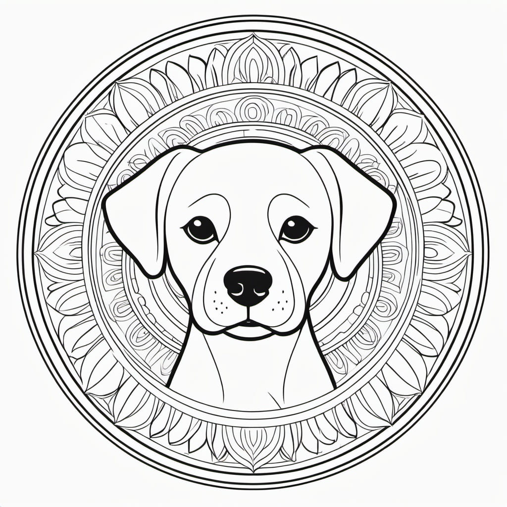 Hond Mandala Kleurplaat Kinderen Kleurplaat