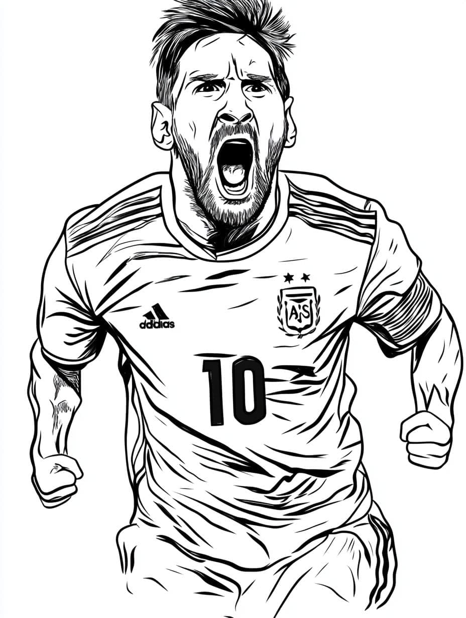 Lionel Messi Kleurplaten Kinderen Kleurplaat
