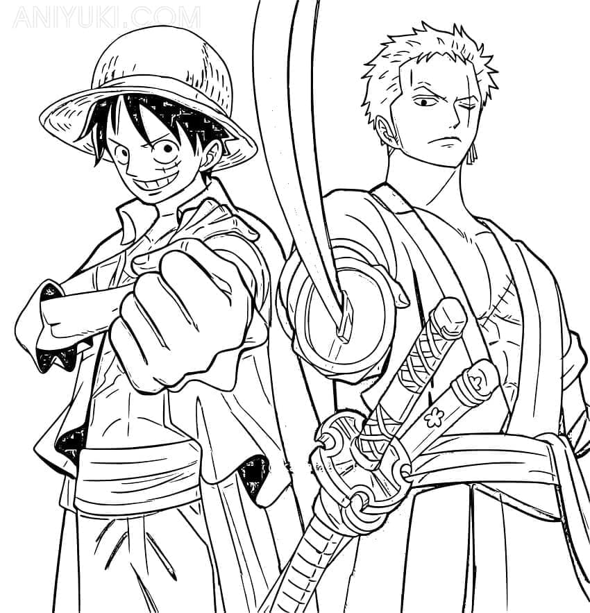 Luffy en Roronoa Zoro