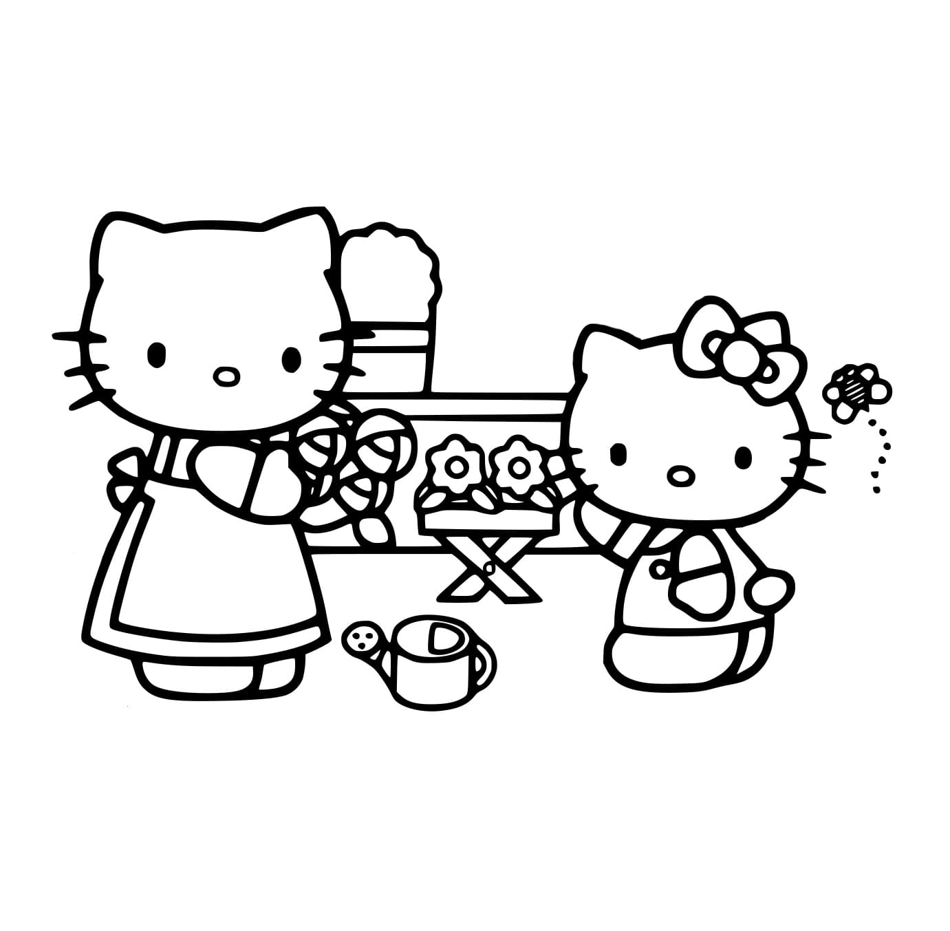 Mama en Hello Kitty