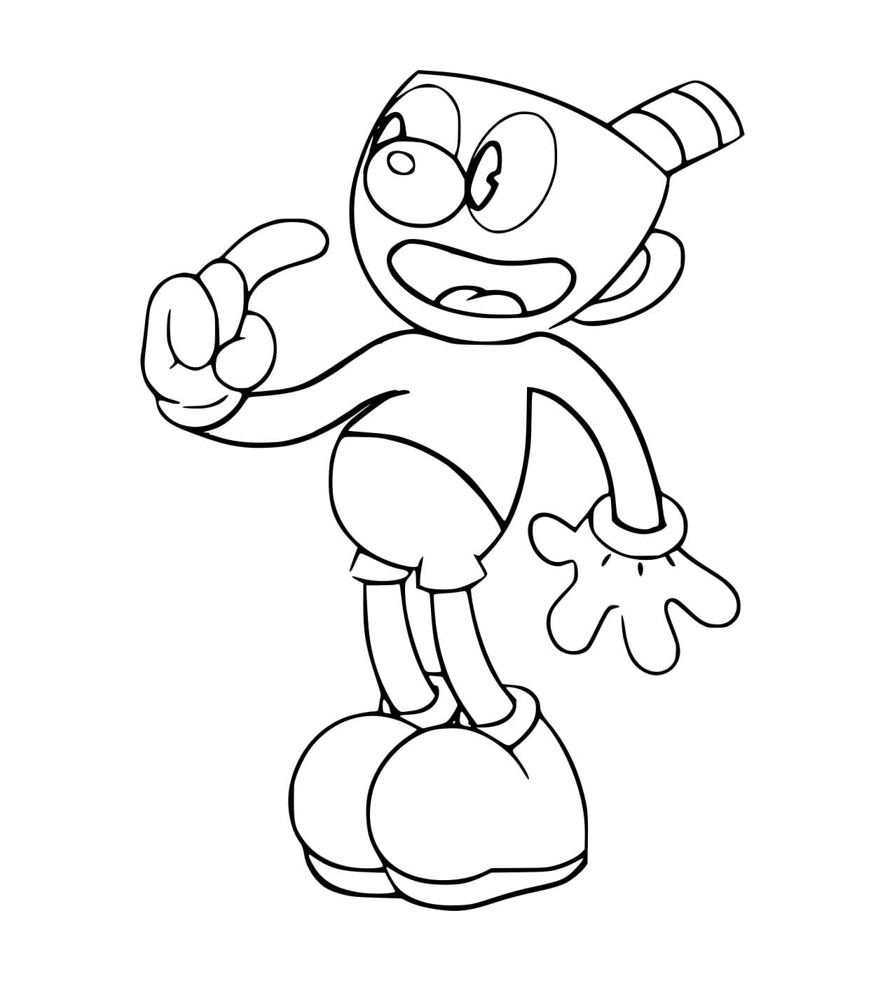 Mugman spreekt vanuit Cuphead