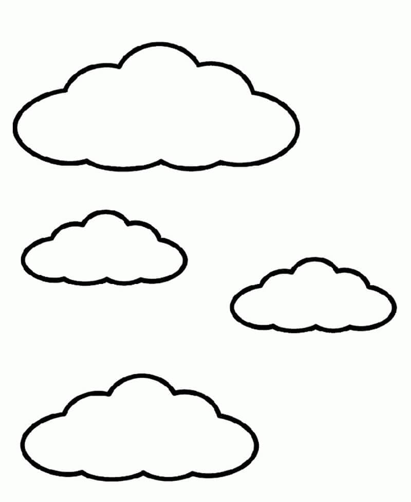Vier wolken