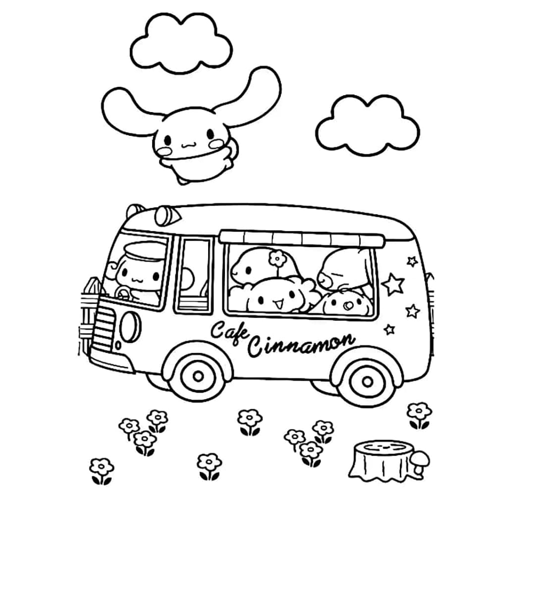 Cinnamoroll en bus