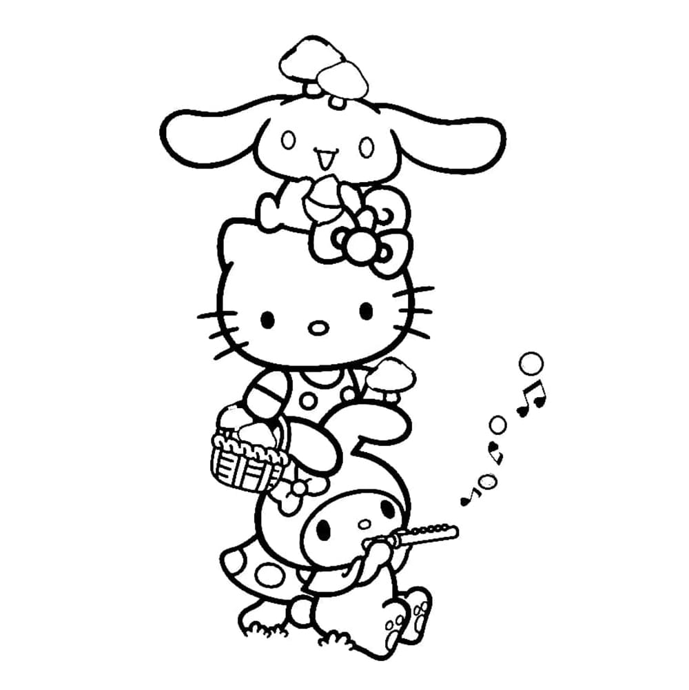 Cinnamoroll en Hello Kitty