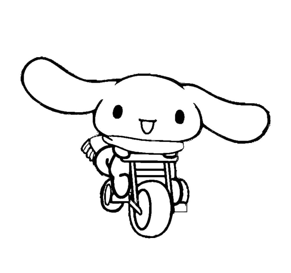 Cinnamoroll op de fiets