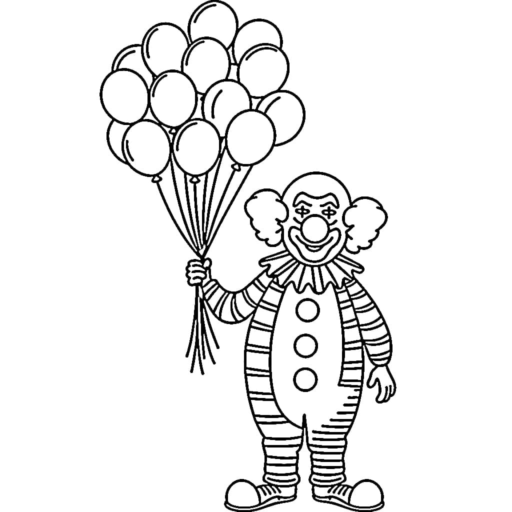 Clown met ballonnen