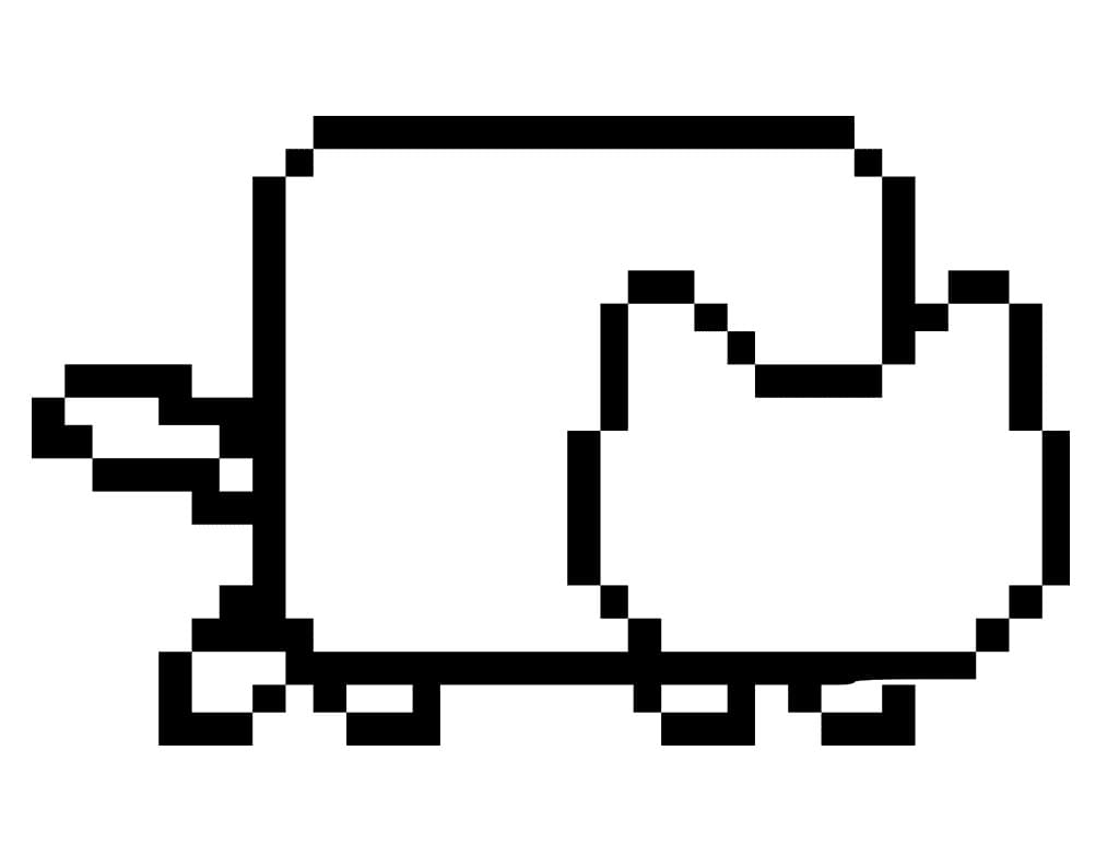 Afdrukbare pixel Nyan Cat