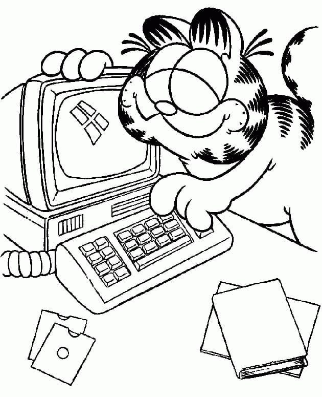 Garfield met computer