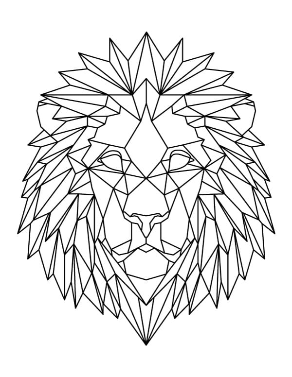Geometrisch leeuwengezicht